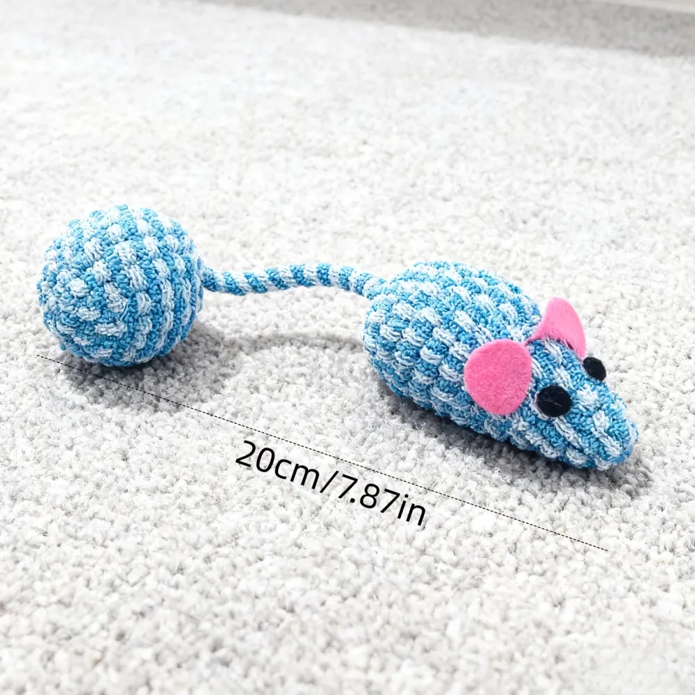 3 Pcs Textured Mouse Cat Toy