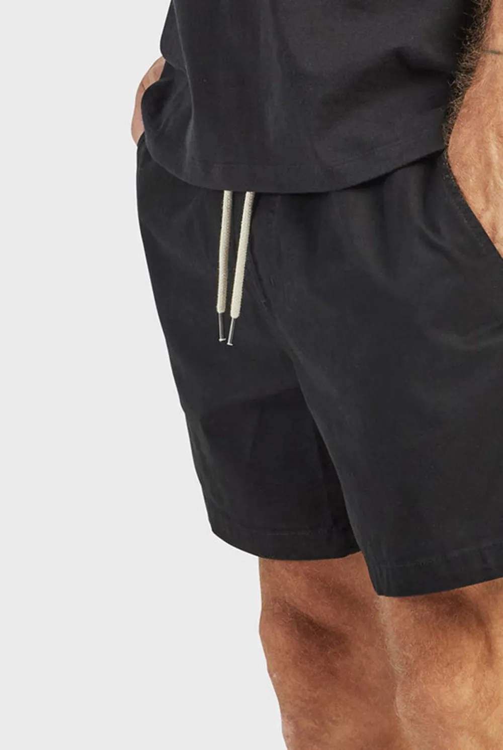 Casual Drawstring Waist Cotton Blend Athletic Shorts