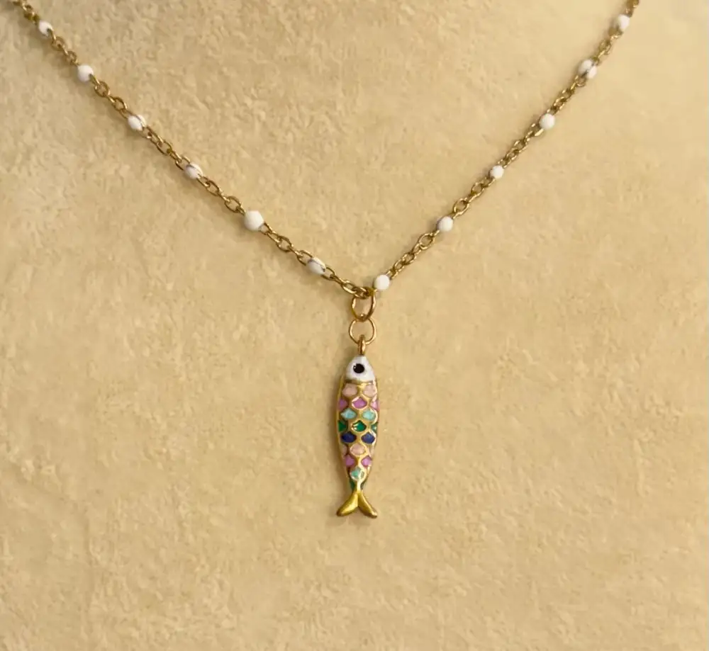 Colorful Fish Pendant Necklace