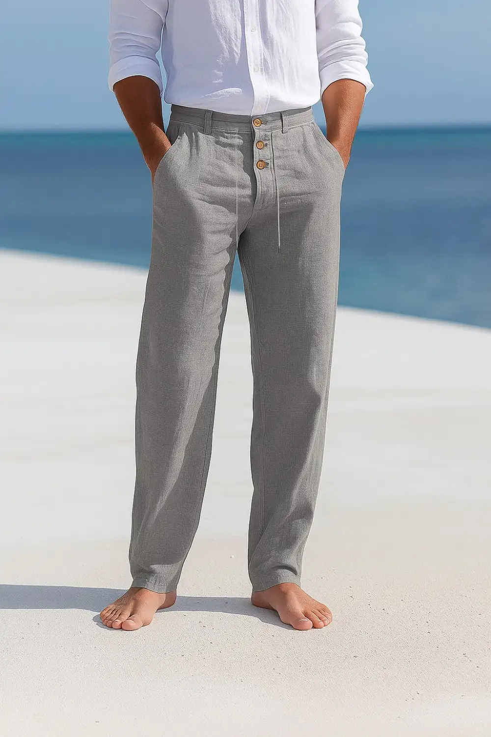 Linen Drawstring Pants