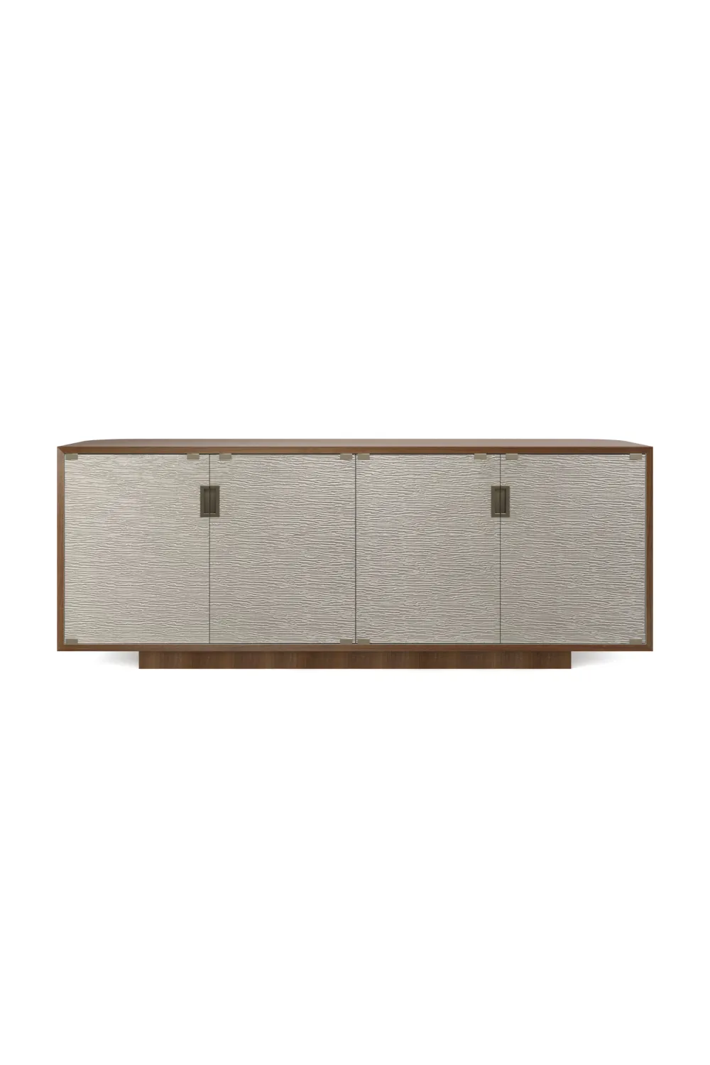 Textured Glass Four-Door Sideboard
