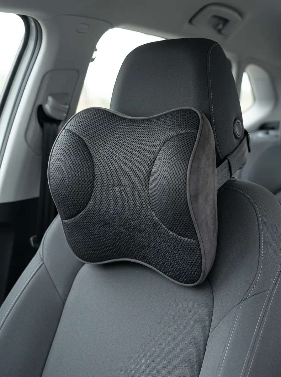 Refined Quilted Car Neck Support Pillow