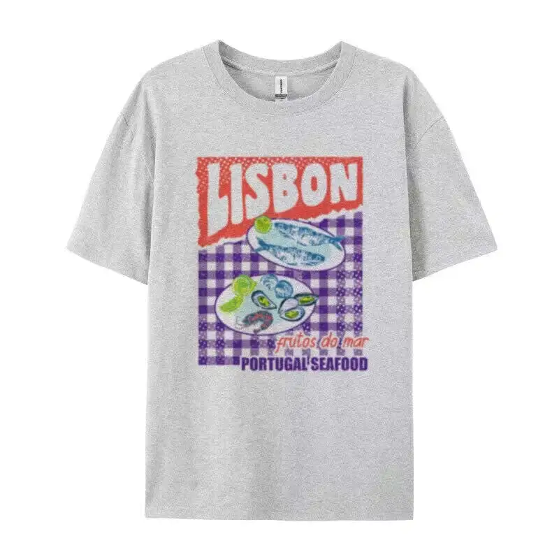 Retro Seafood Cotton T-Shirt