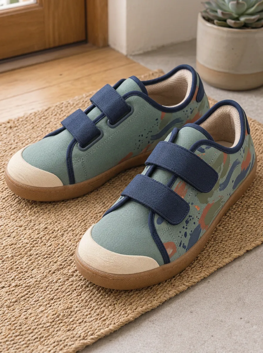 Men's Classic Abstract Camo Pattern Patterned Canvas Shoes