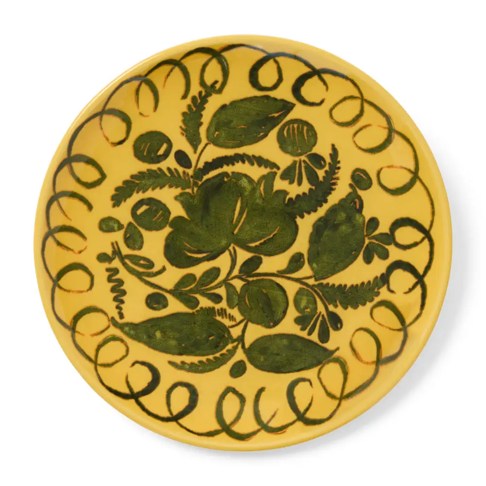 Understated Hand Painted Ceramic Dessert Plate
