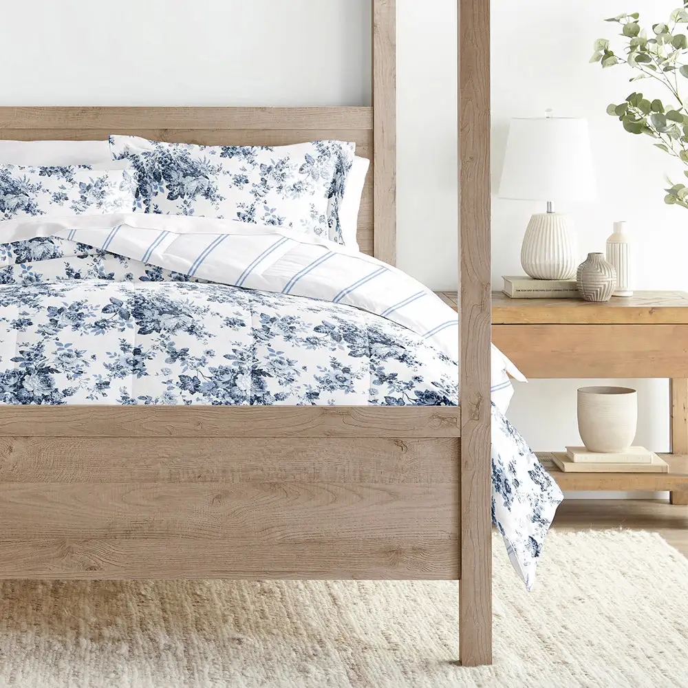 Cabbage Rose Reversible Down Alternative Comforter Set