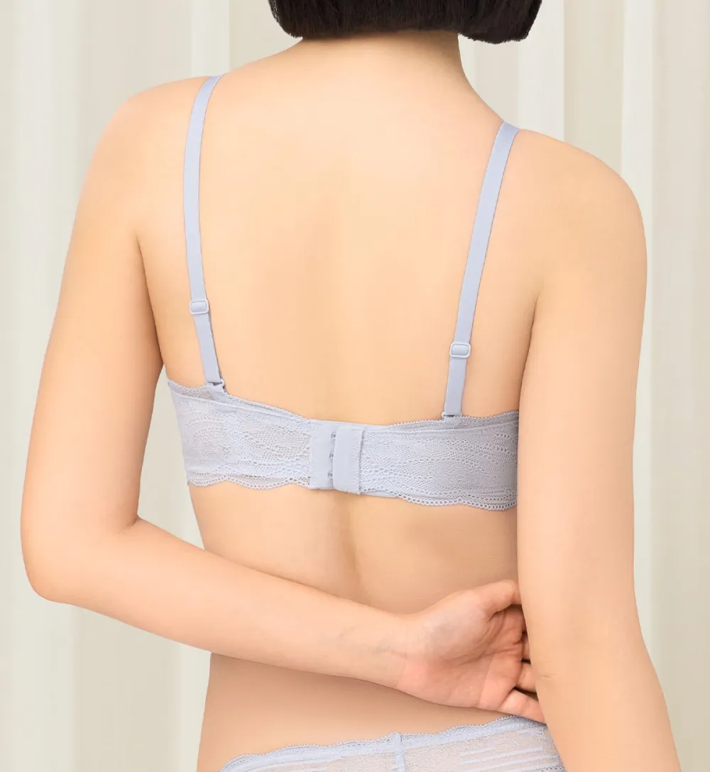 Women's Non-Wired Padded Lace Seamless Breathable Bra