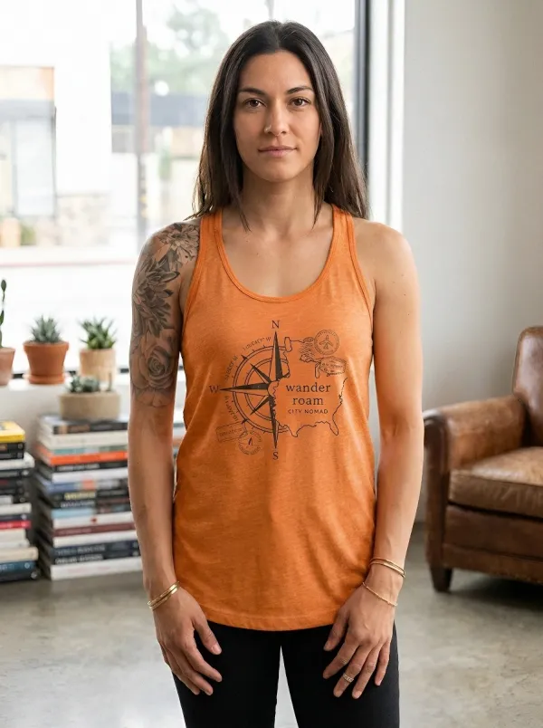 Travel Lover Compass Tank Top Classic