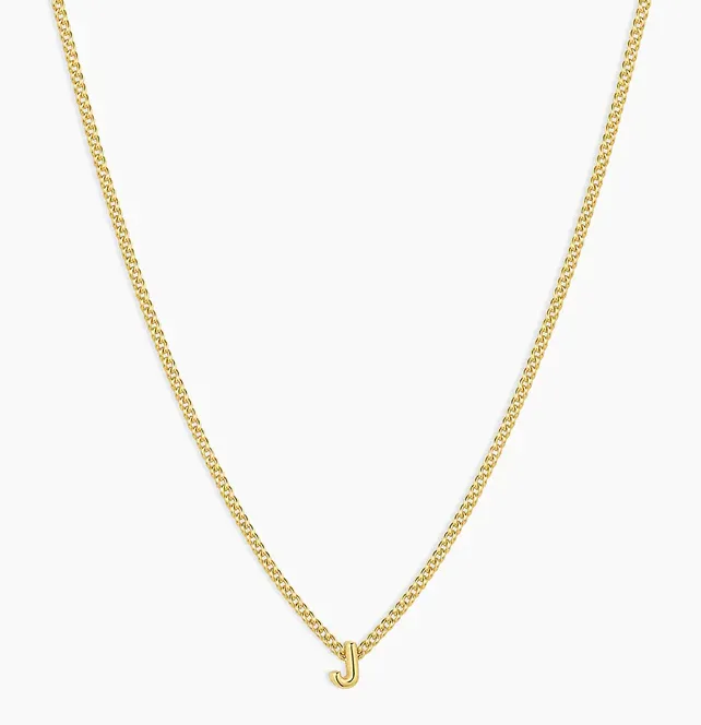 Refined Initial Pendant Necklace