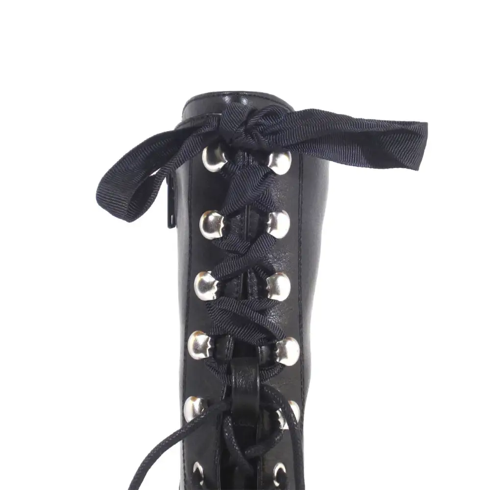 Lace Up Combat Victorian Ankle Boots