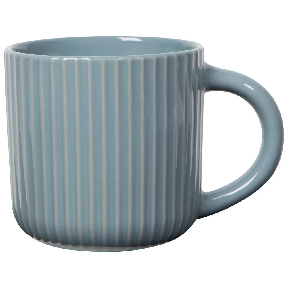 Generous Fluted Stoneware Mug