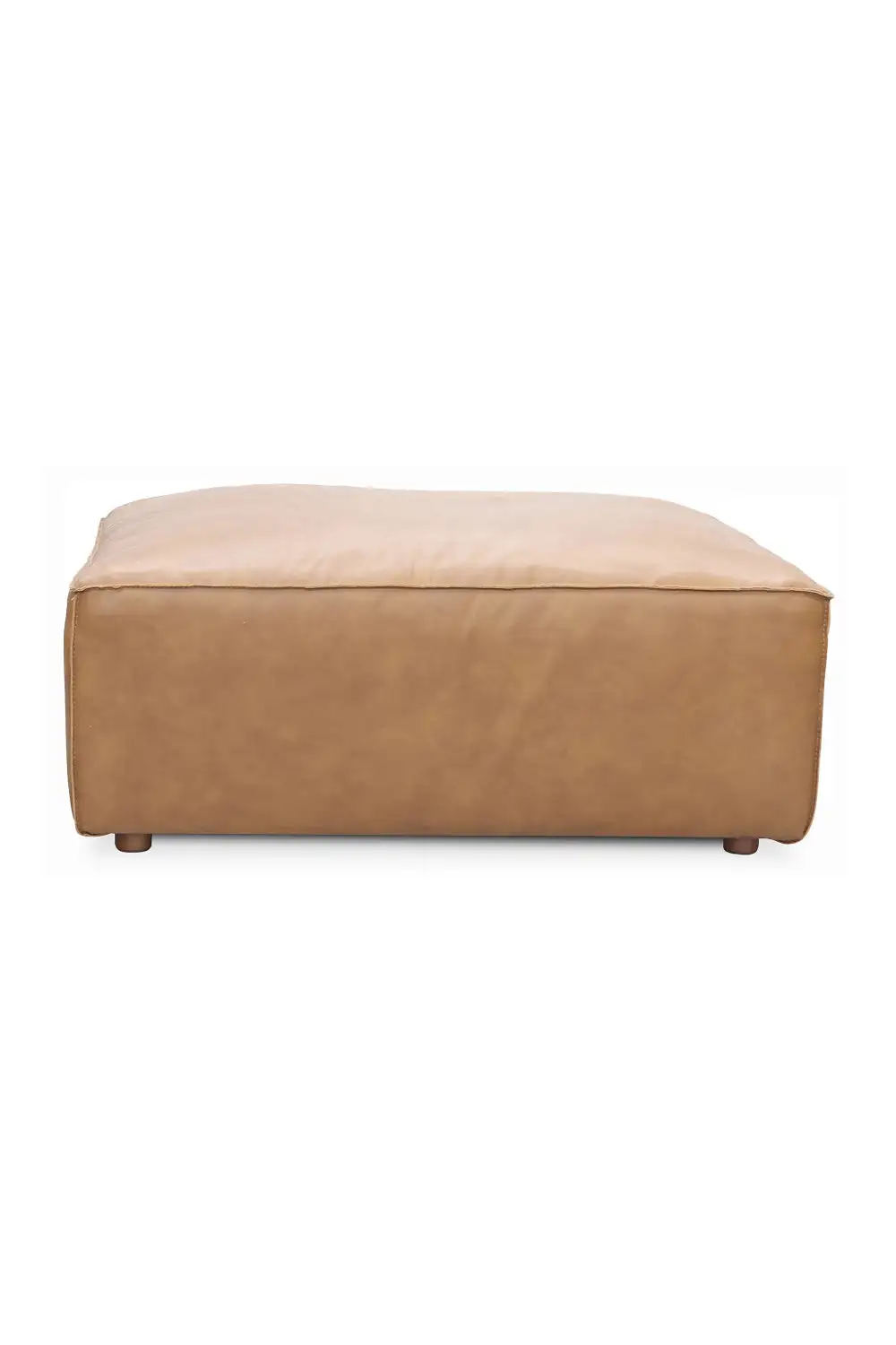 Modular Leather Square Ottoman
