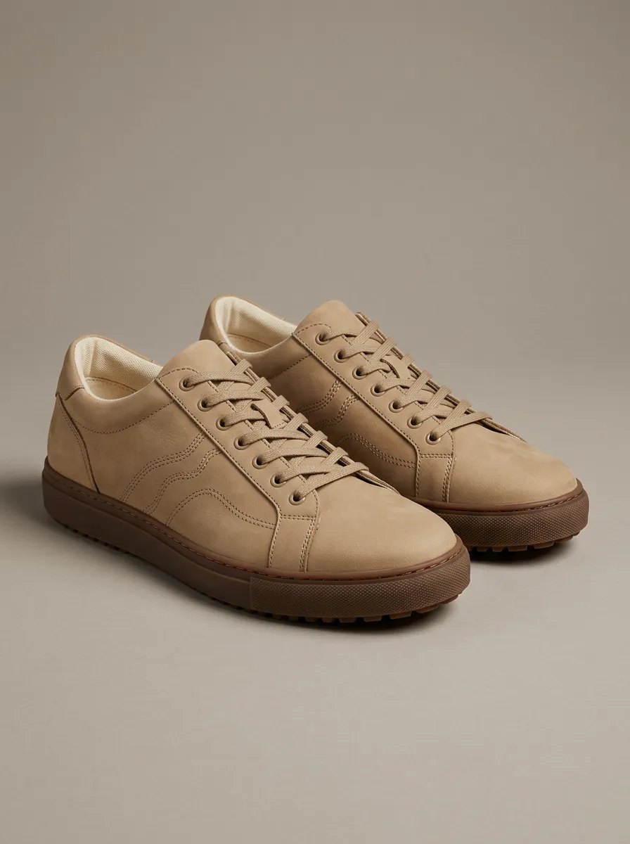 Men's Everyday Minimalist Suede Leather Printed Casual Shoes