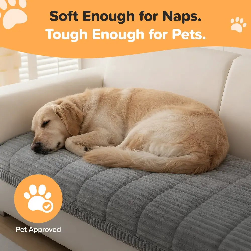 Plush Pet Sofa Cover