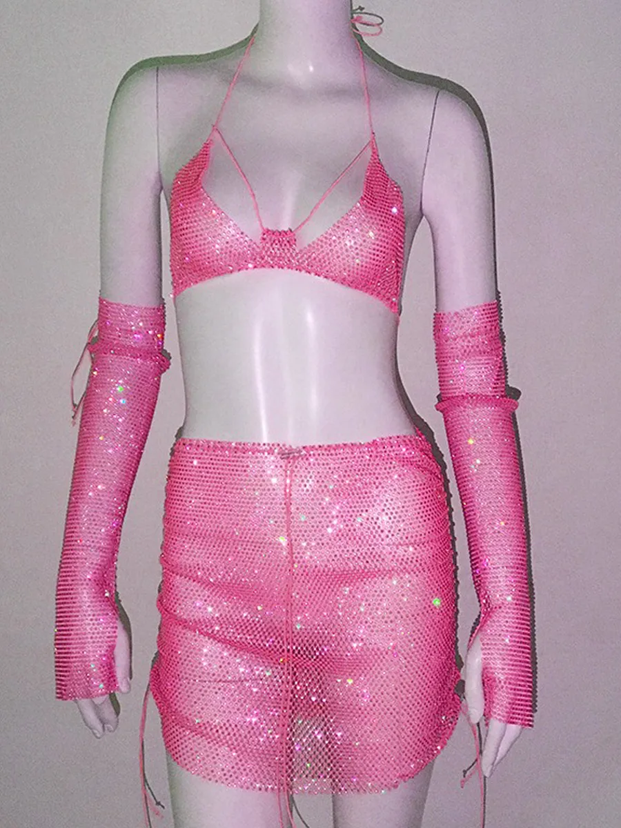 Peyton Rhinestone Three Piece Set