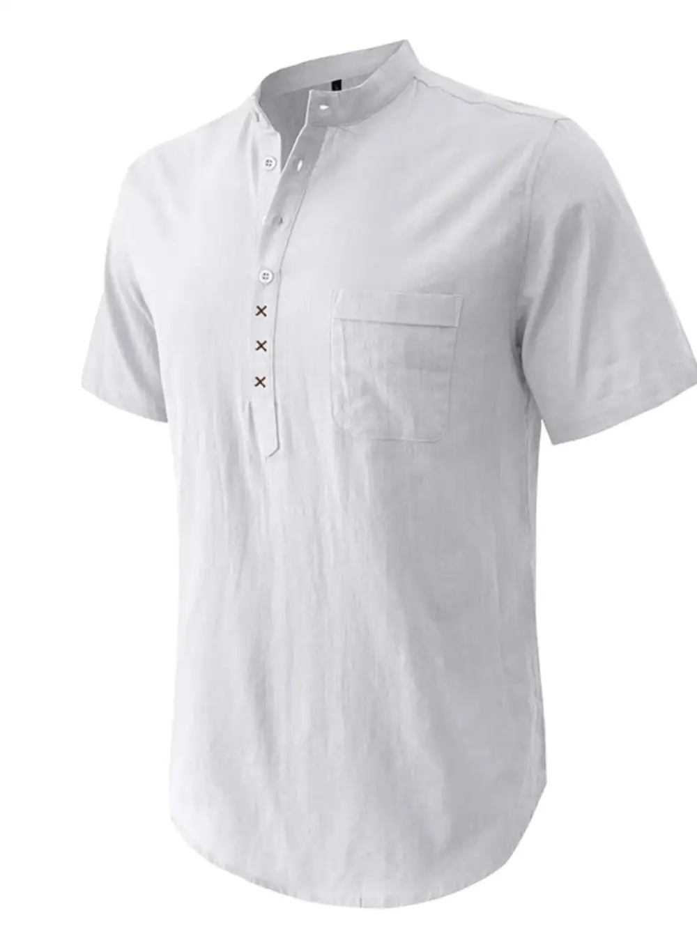 Textured Collared Short Sleeve Polo Shirt