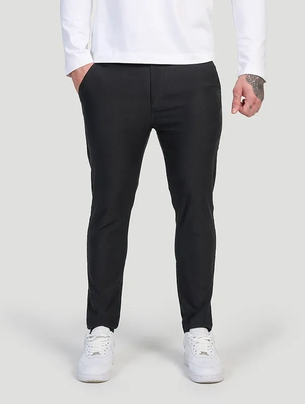 Black Slim Fit Stretch Pants