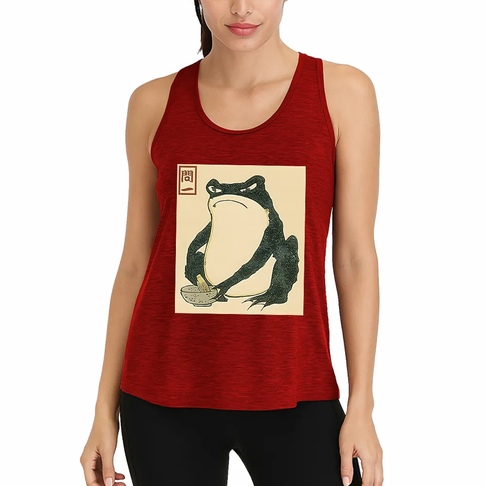 Woodblock Frog Athletic Tank