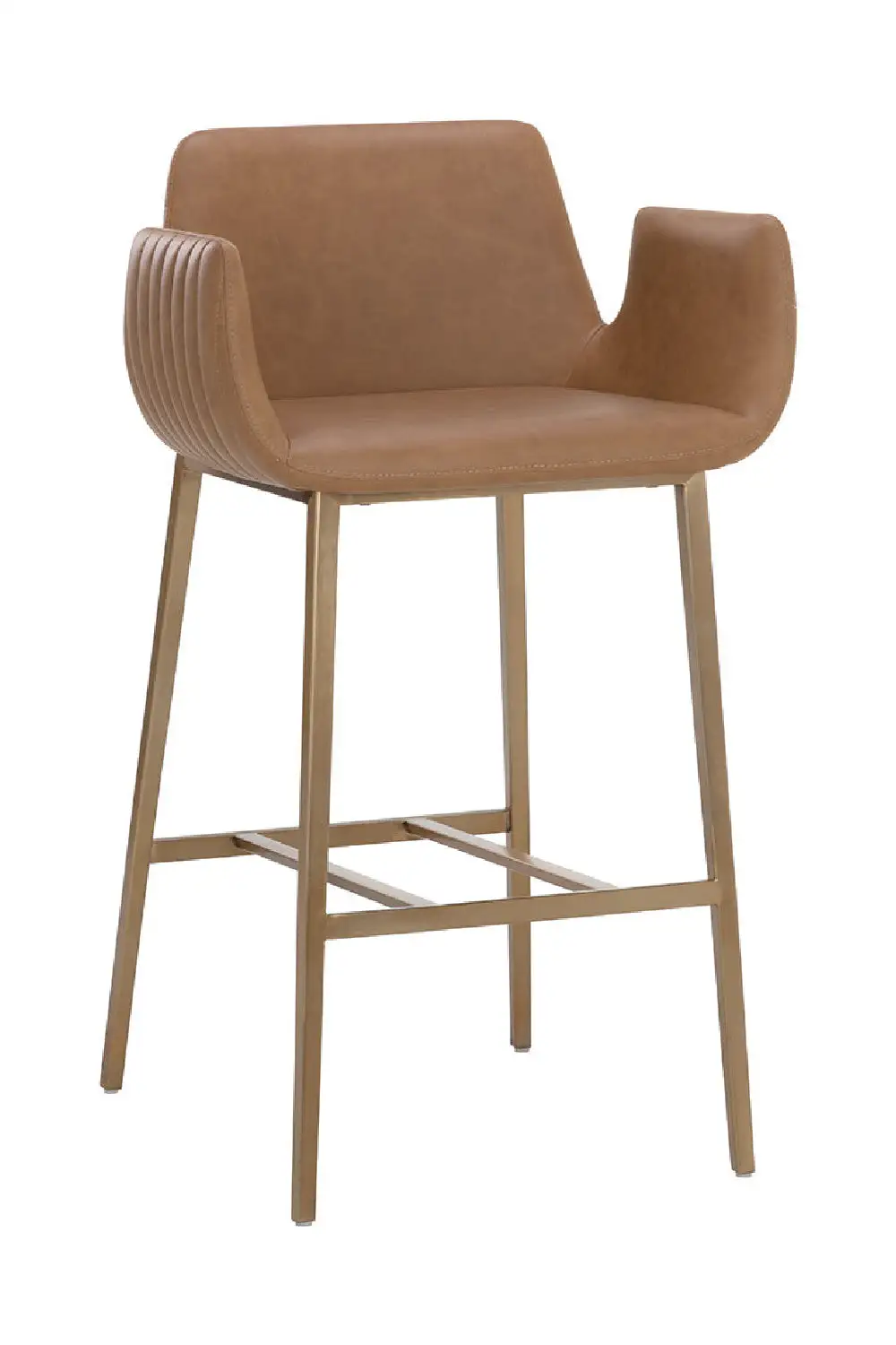 Classic Leather Leather-Look Bar Stool