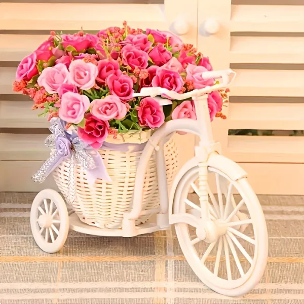 Rattan Bike Planter
