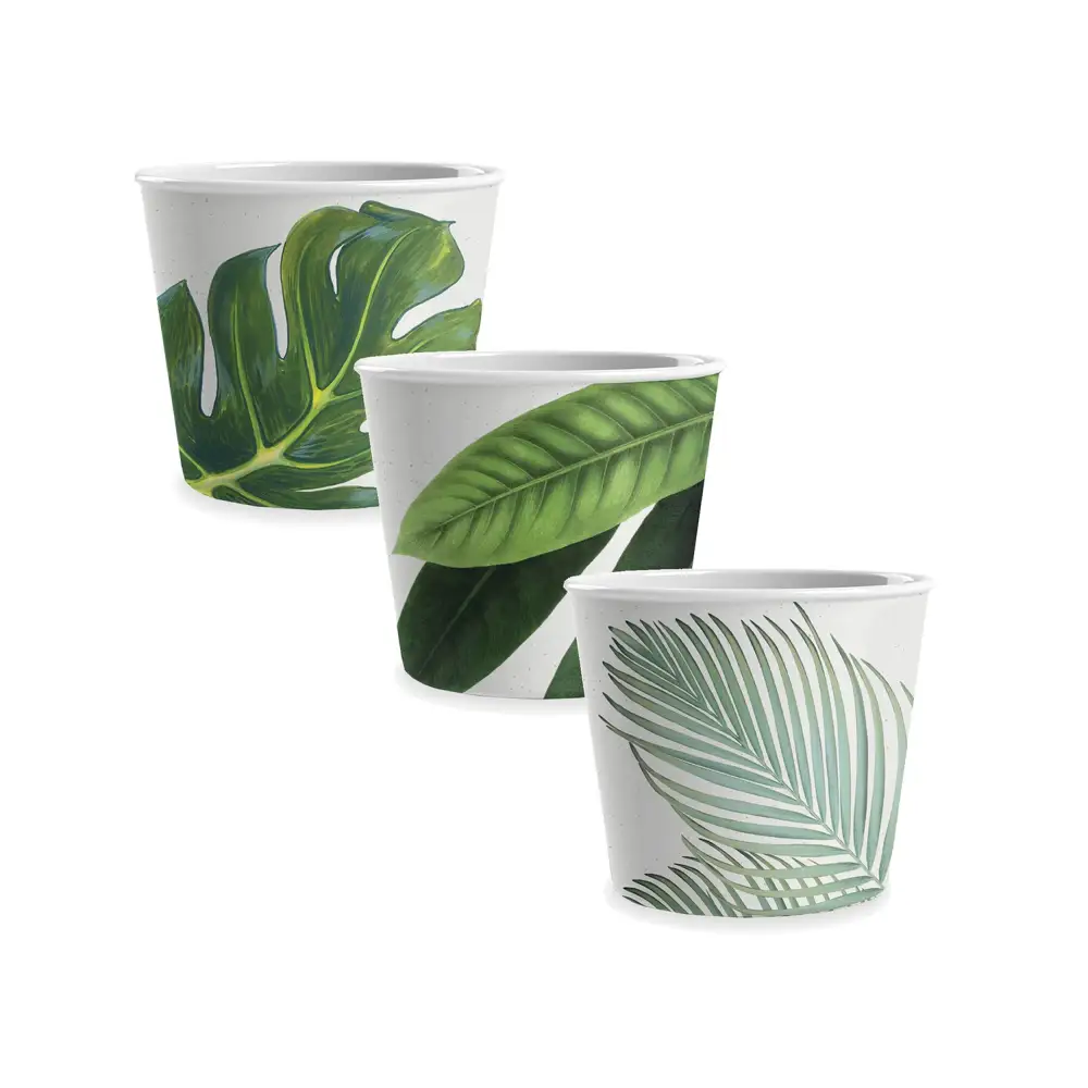Floral Palm Melamine Ice Cream Nibbles Bowls