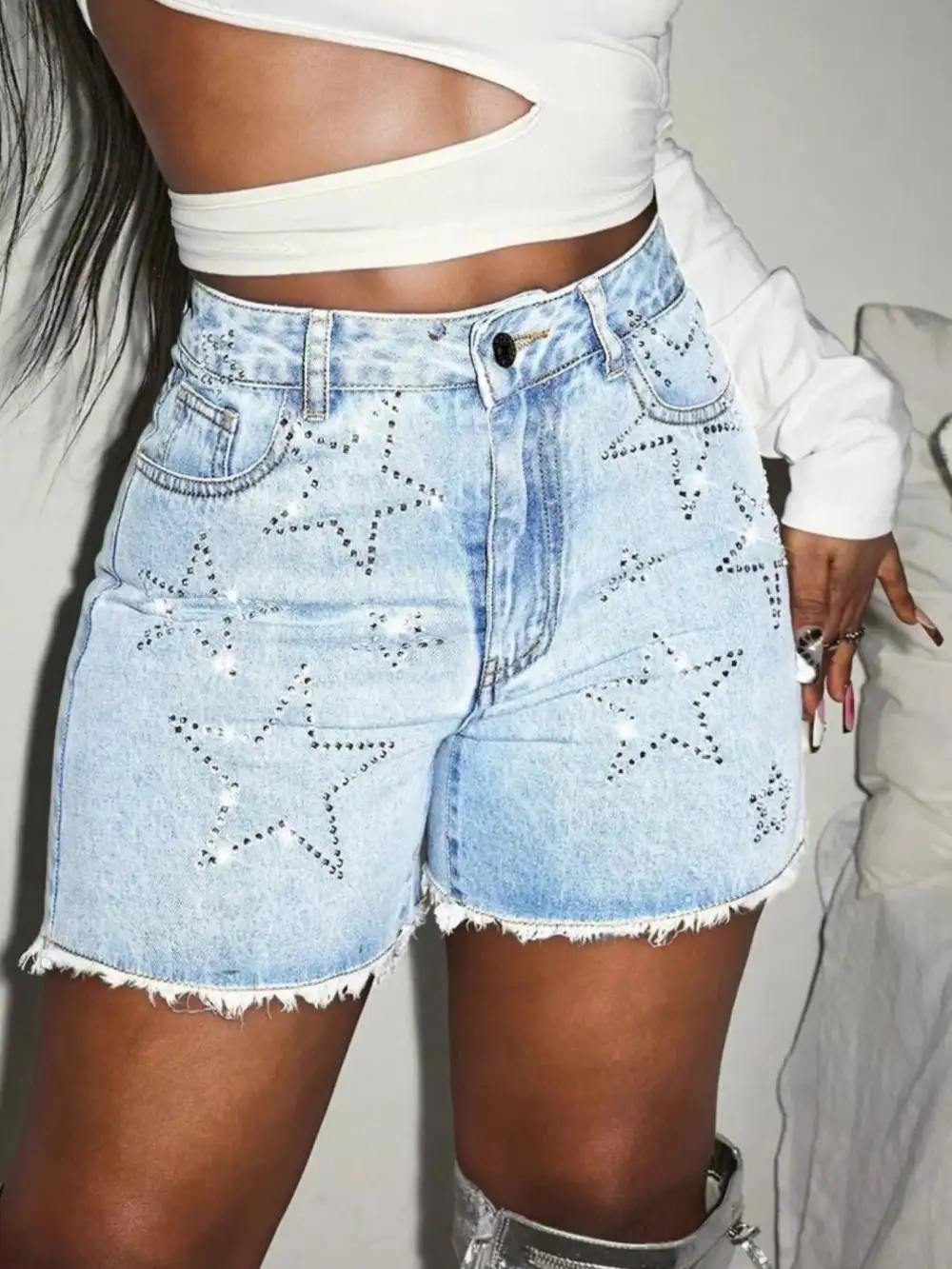 Boutique Raw Hem Shorts