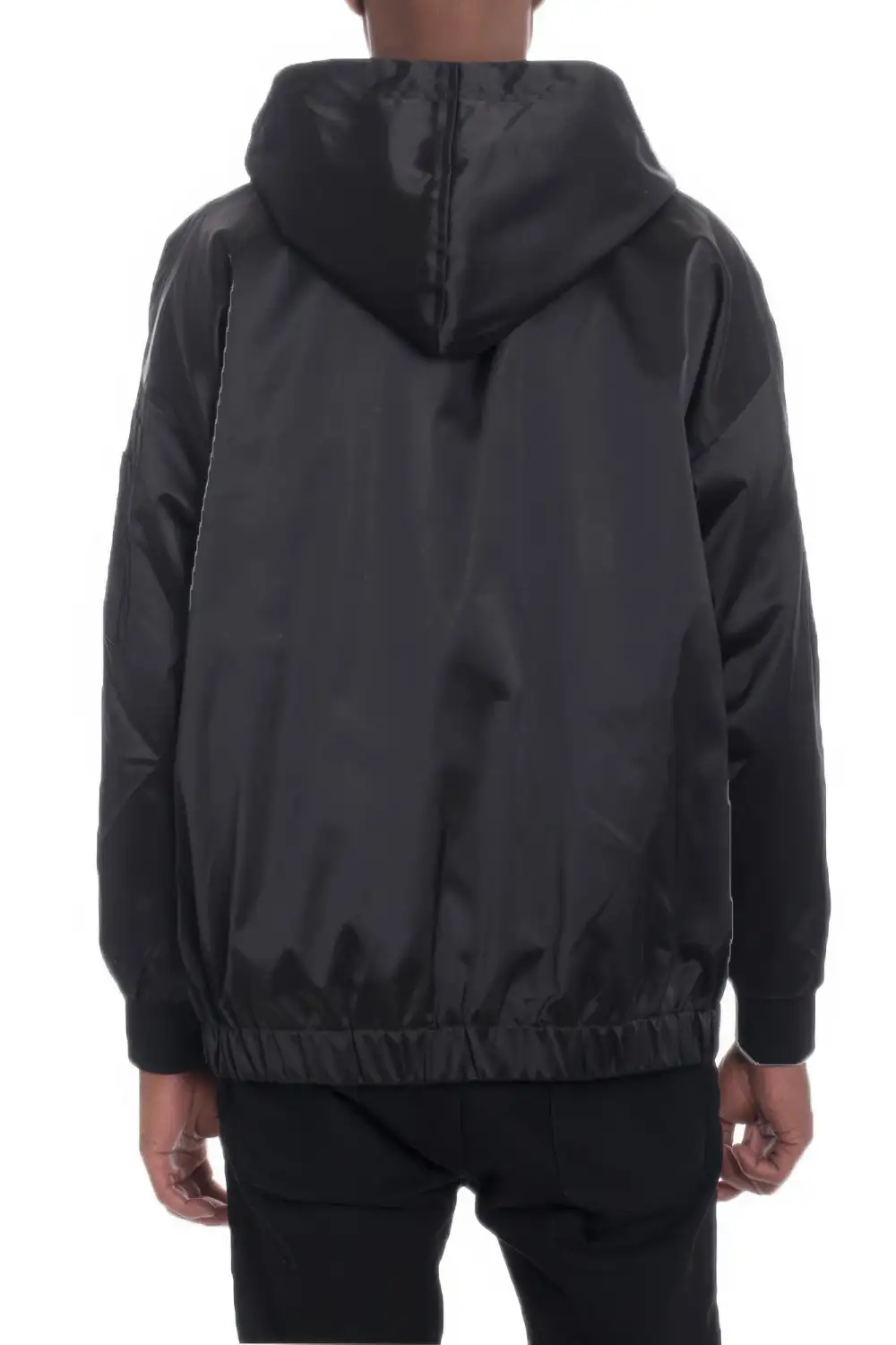 Hooded Full Zip Satin Windbreaker