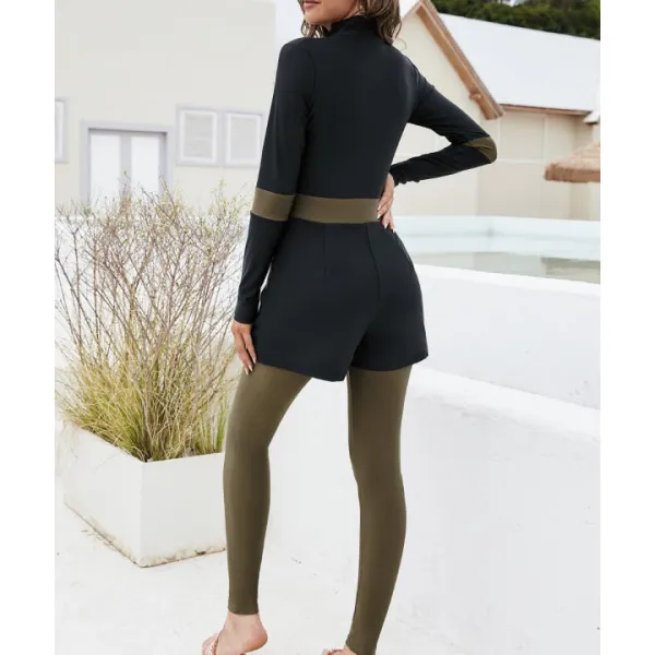 Women's Modern Long-Sleeve One-Piece Swimsuit