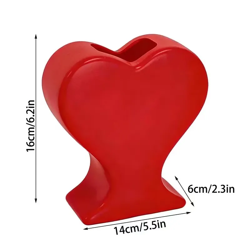 Romantic Heart Flower Vase