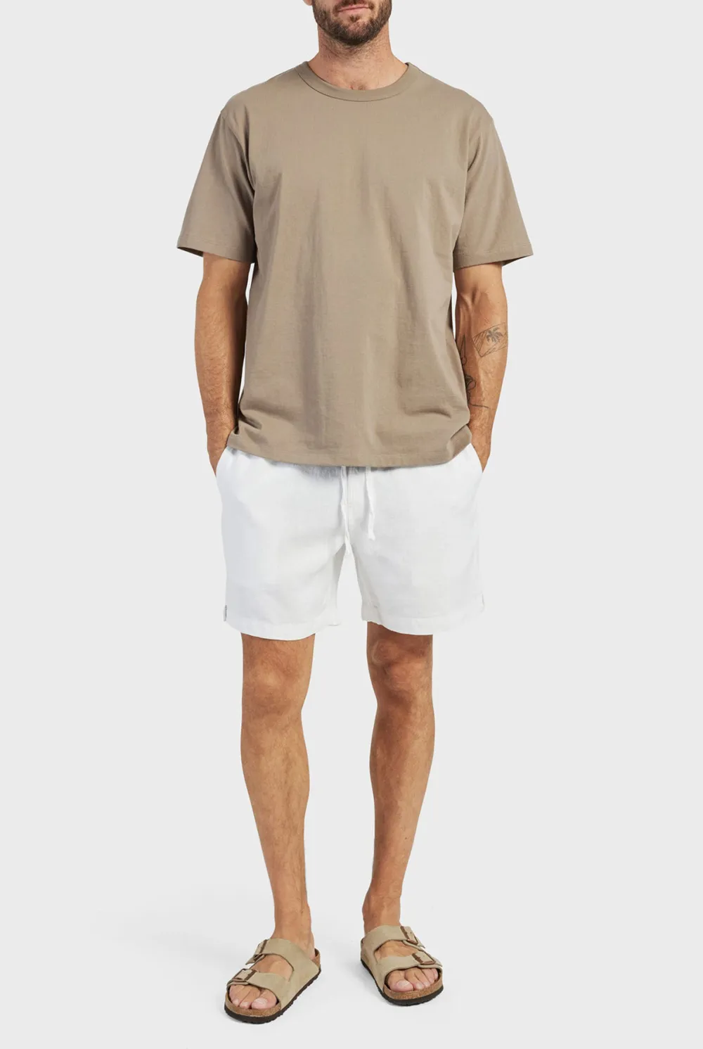 Durable Cotton Blend Drawstring Casual Travel Shorts