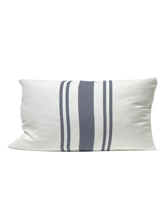 Striped Cotton Throw Pillow