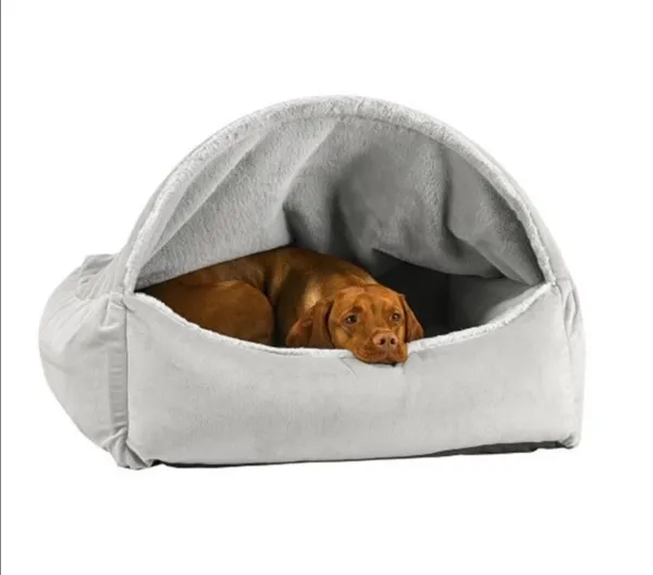 Faux Fur Canopy Simple Classic Pet Bed