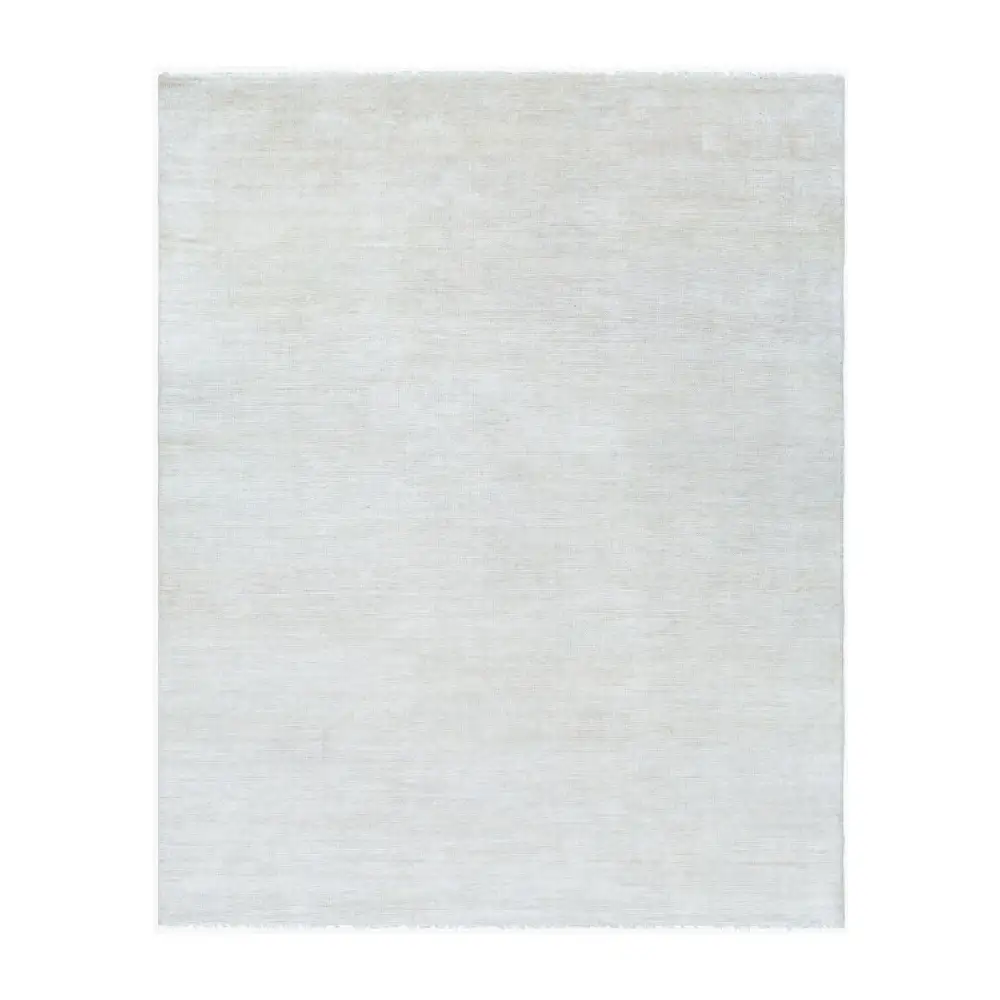 Hand-Knotted Wool Fringed Carpet