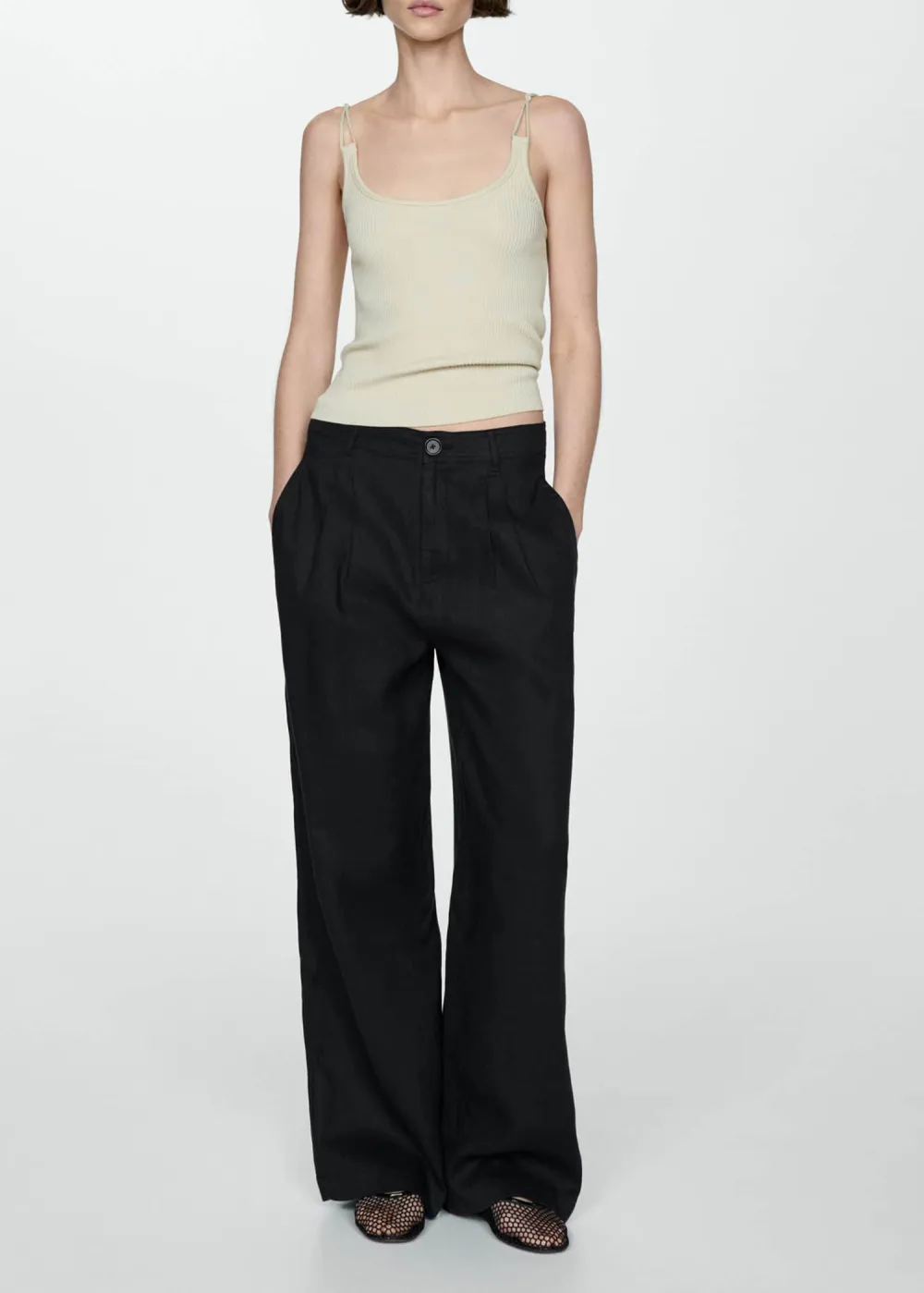 Linen Wideleg Pants