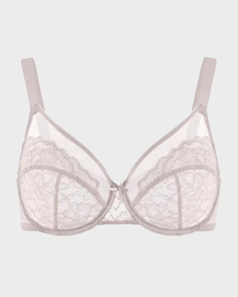 Full Coverage Lace Minimizer Bra - Petal