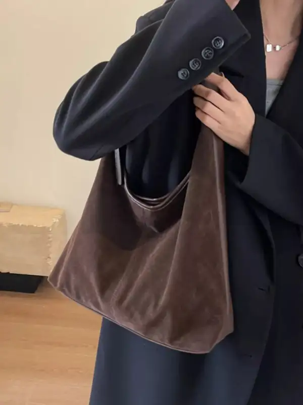 Suede Everyday Shoulder Bag
