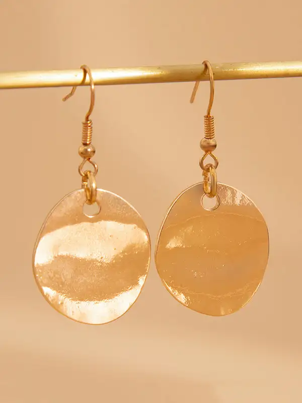 Angular Floral Drop Earrings