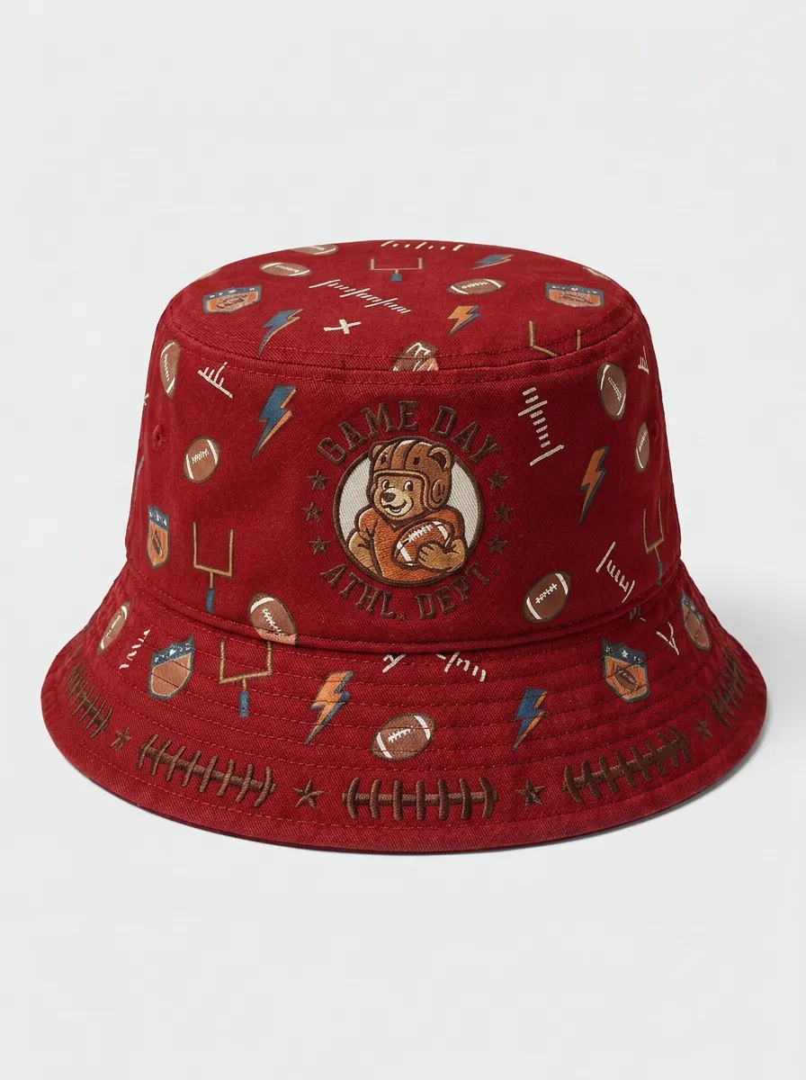 Bear Gameday Football Bucket Hat