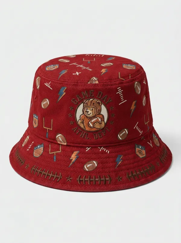 Bear Gameday Football Bucket Hat