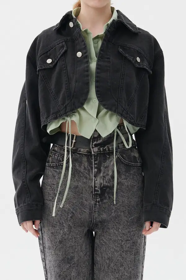 Denim Cropped Jacket