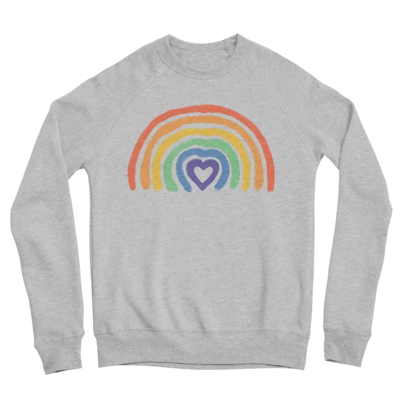 Colorful Rainbow and Heart Design Sweatshirt