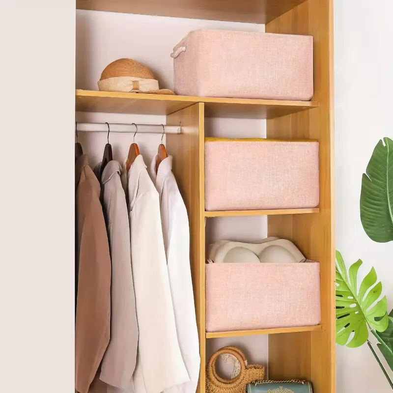 Fabric Storage Bin with Rope Handles