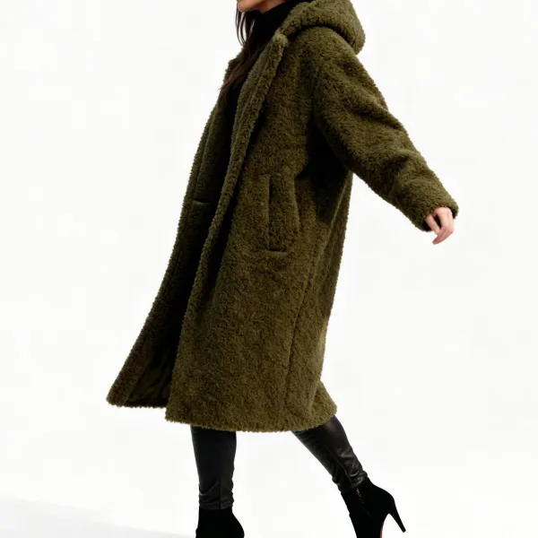 Longline Hooded Women's Coat
