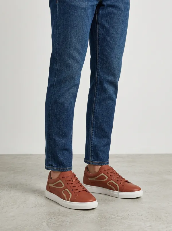 Unisex Minimalist Contrast Panel Printed Casual Shoes