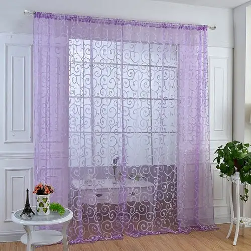 Modern Sheer Window Curtain Panel