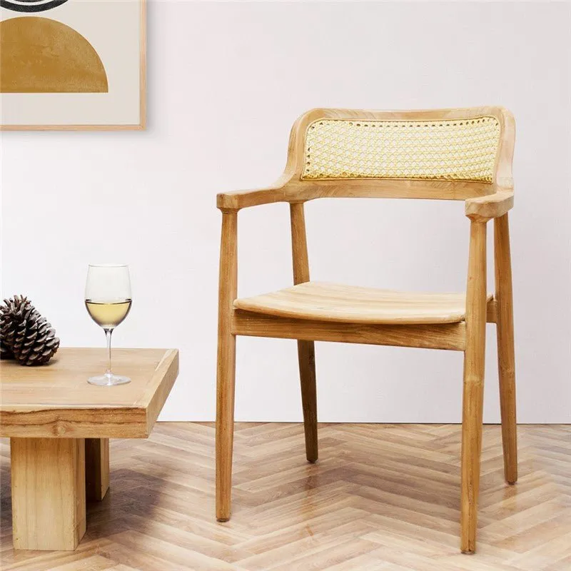 Teak Woven Lounge Chair