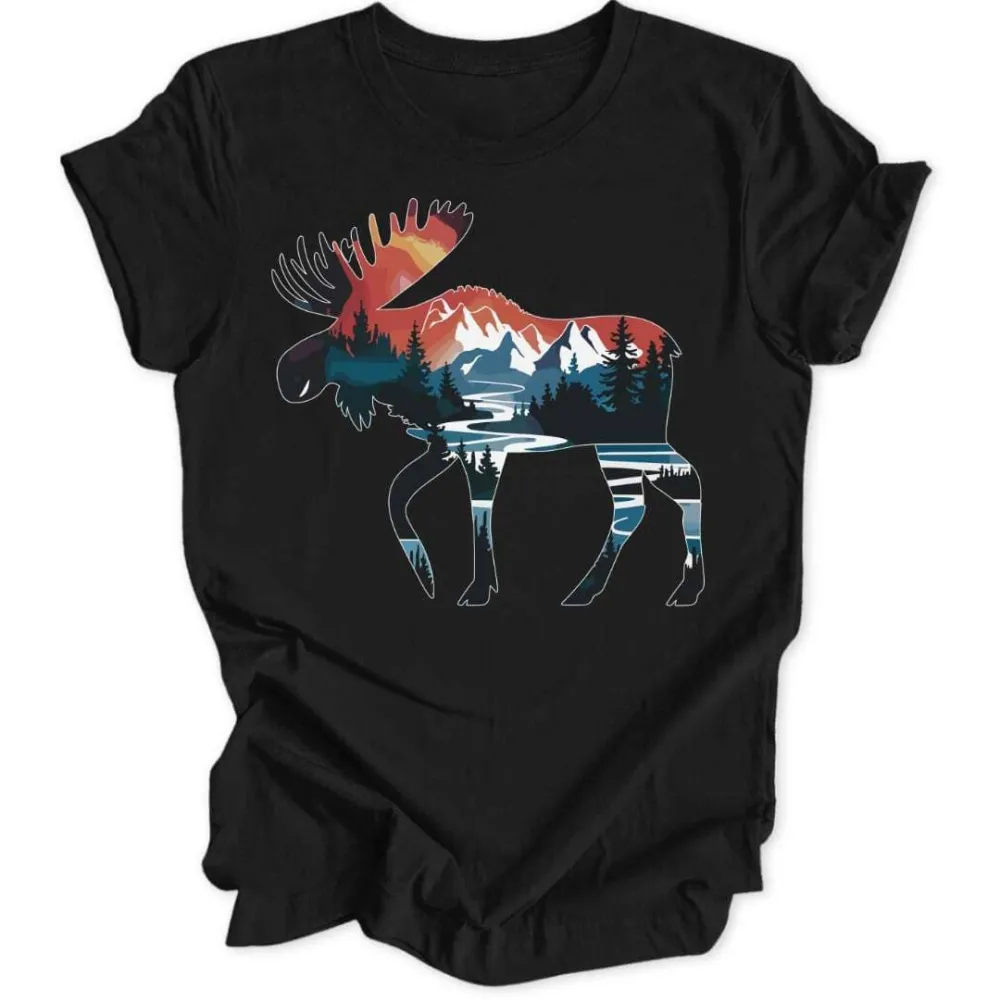 Watercolor Moose Women's T-Shirt