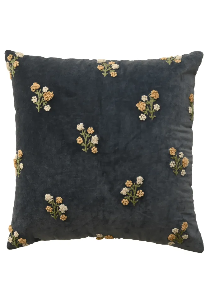 Floral Paisley Velvet Decorative Cushion Cover