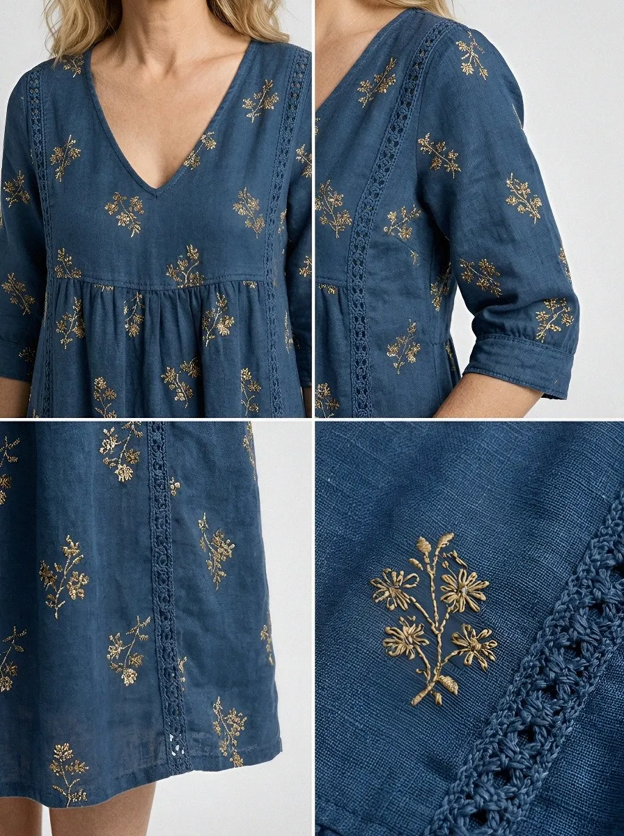 Women's Summer Vacation Floral Pattern Printed Midi Dress