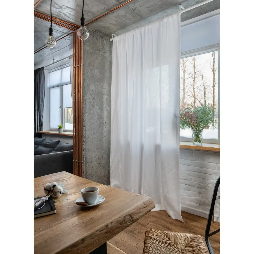 Rod Pocket Linen Curtain Panel